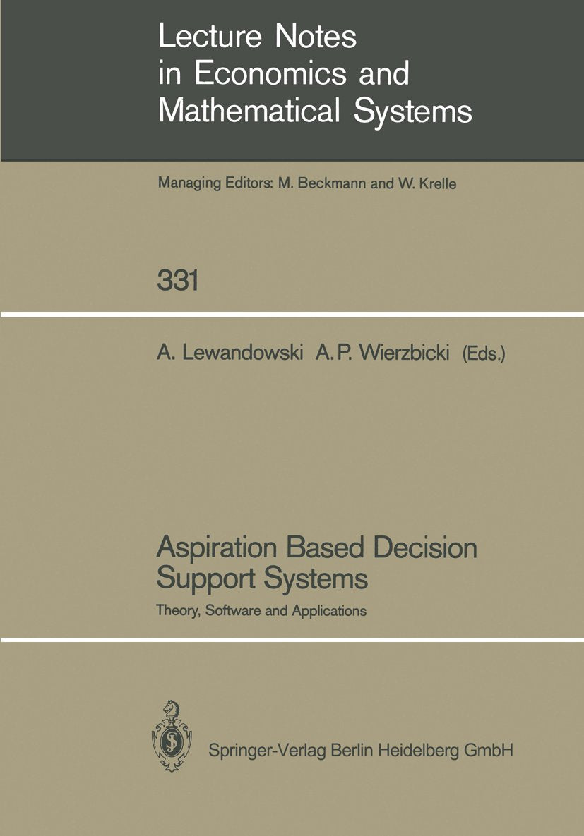 Lecture Notes in Economics and Mathematical Systems