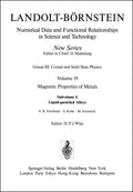 Landolt-Börnstein: Numerical Data and Functional Relationships in Science and Technology - New Series