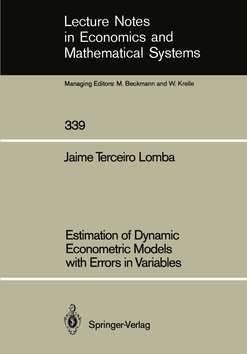 Lecture Notes in Economics and Mathematical Systems