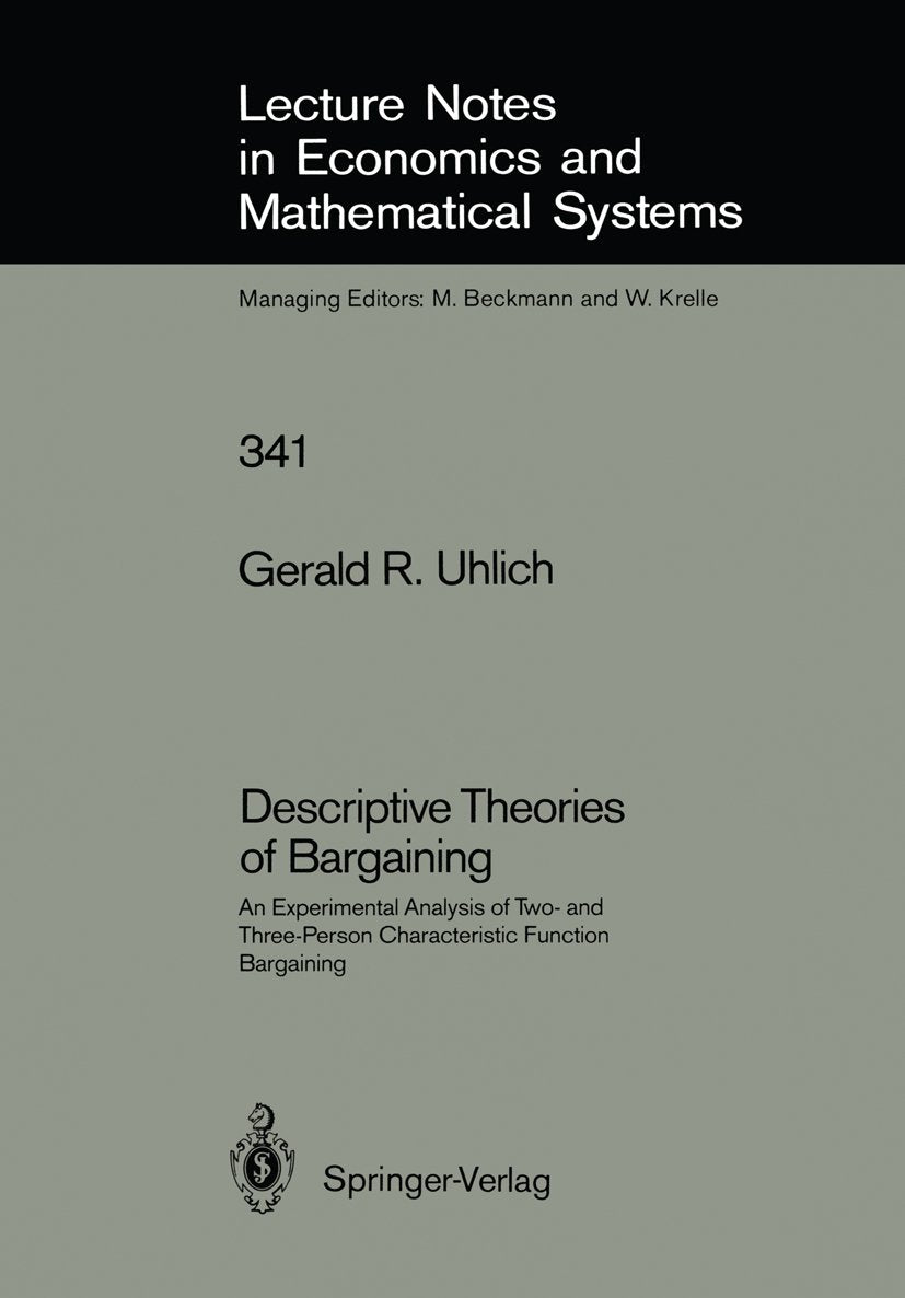 Lecture Notes in Economics and Mathematical Systems