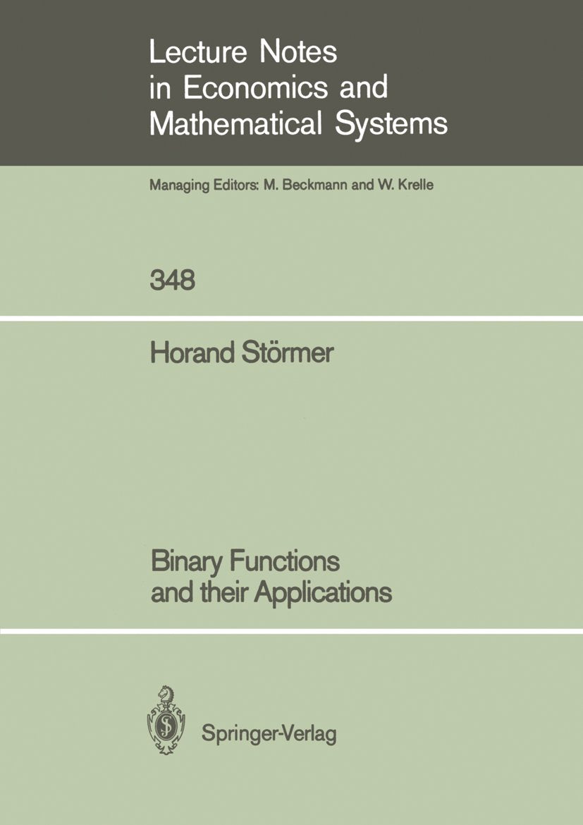 Lecture Notes in Economics and Mathematical Systems