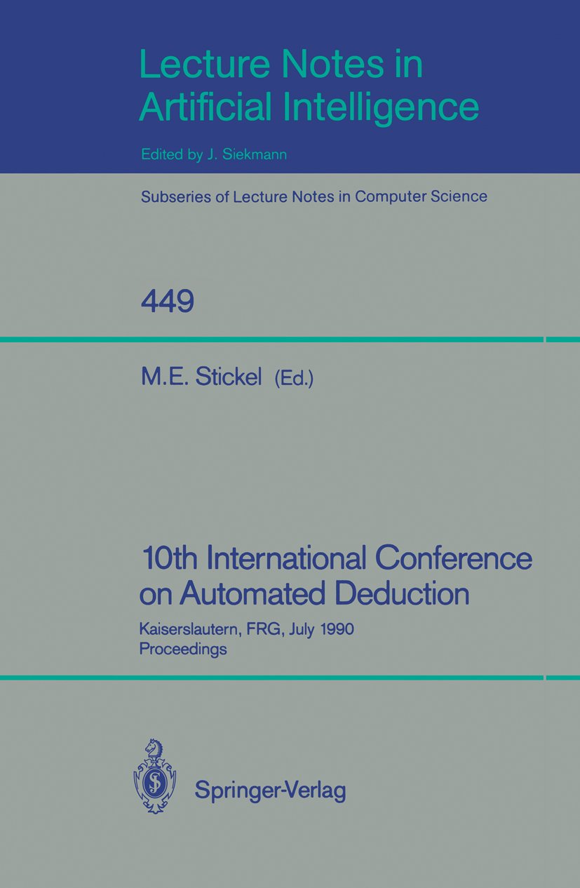 10th International Conference on Automated Deduction