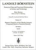 Landolt-Börnstein: Numerical Data and Functional Relationships in Science and Technology - New Series