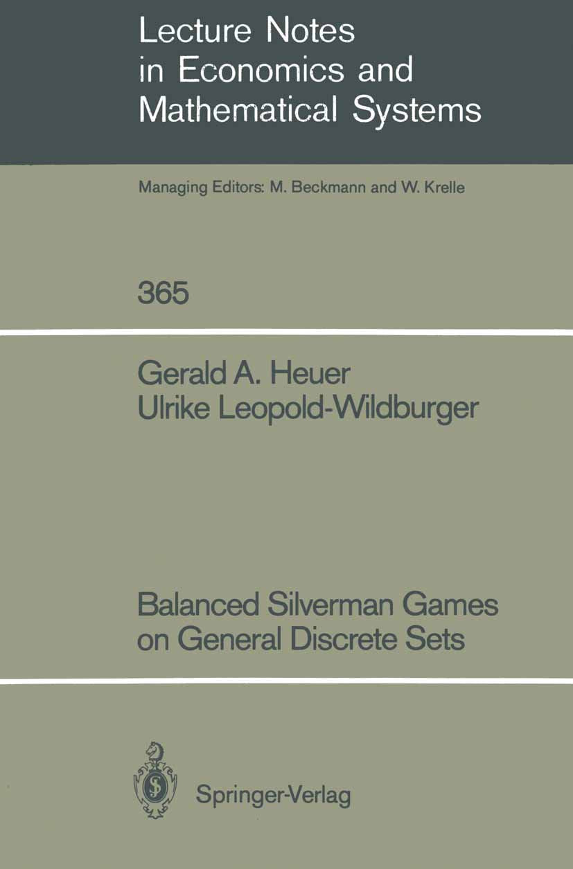 Lecture Notes in Economics and Mathematical Systems