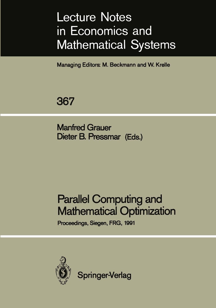 Lecture Notes in Economics and Mathematical Systems