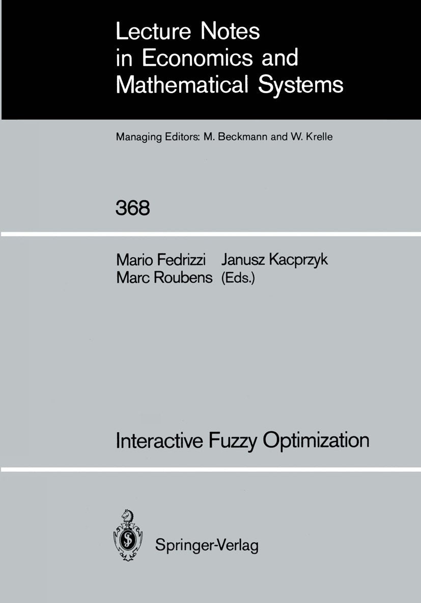 Lecture Notes in Economics and Mathematical Systems