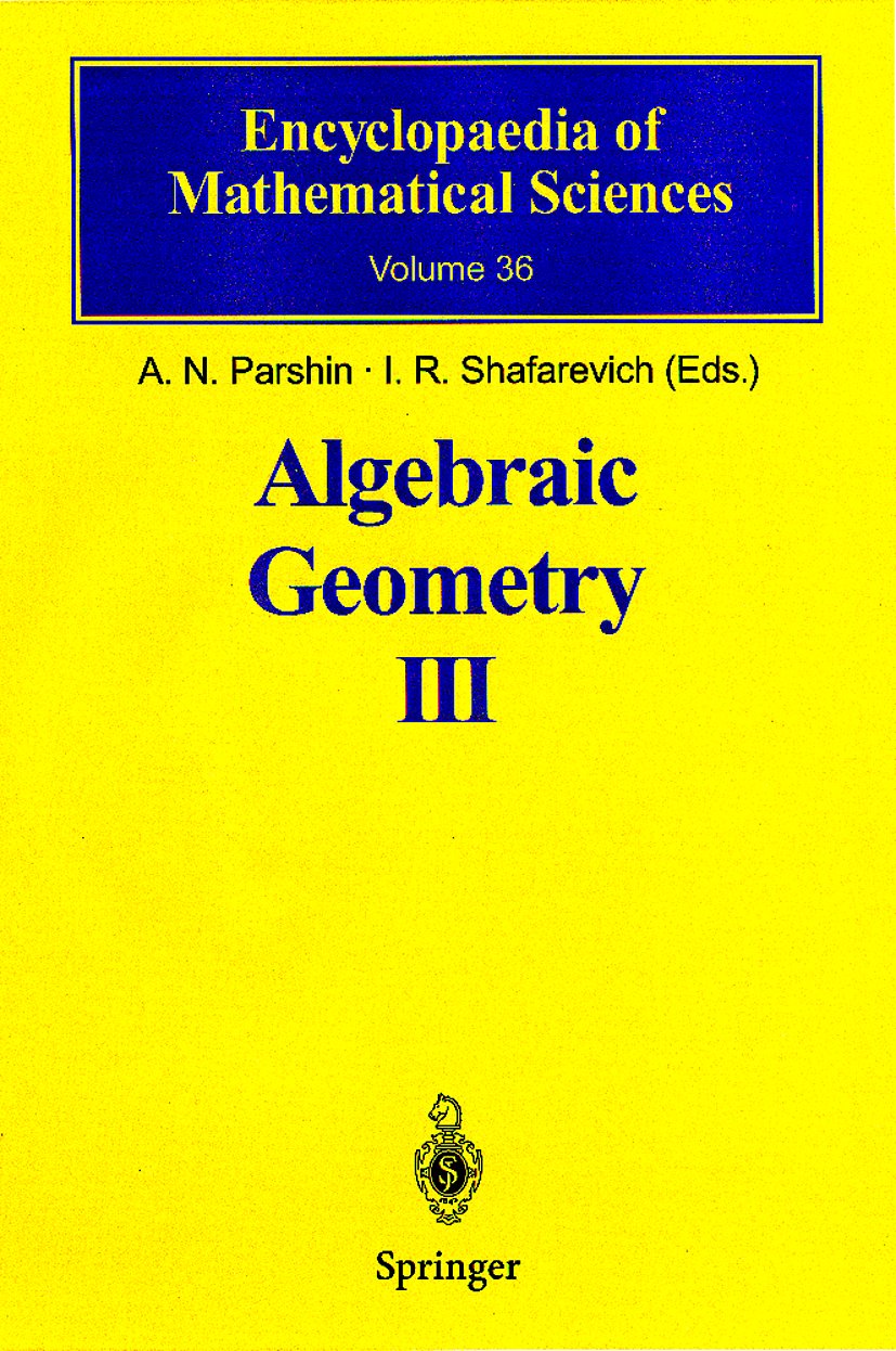 Encyclopaedia of Mathematical Sciences