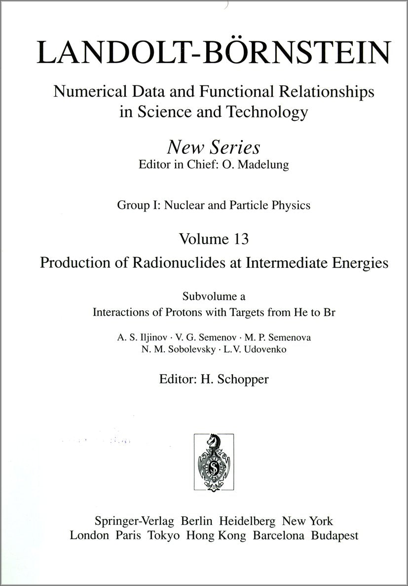 Landolt-Börnstein: Numerical Data and Functional Relationships in Science and Technology - New Series