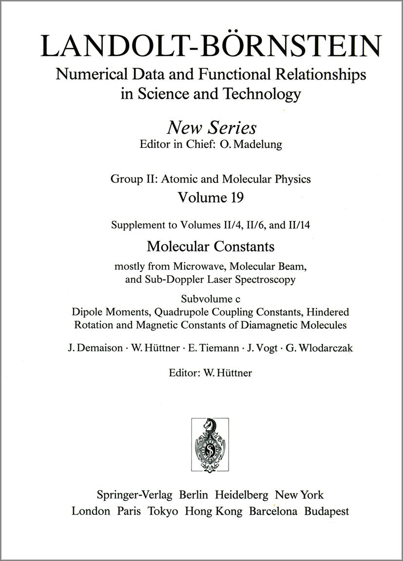 Landolt-Börnstein: Numerical Data and Functional Relationships in Science and Technology - New Series