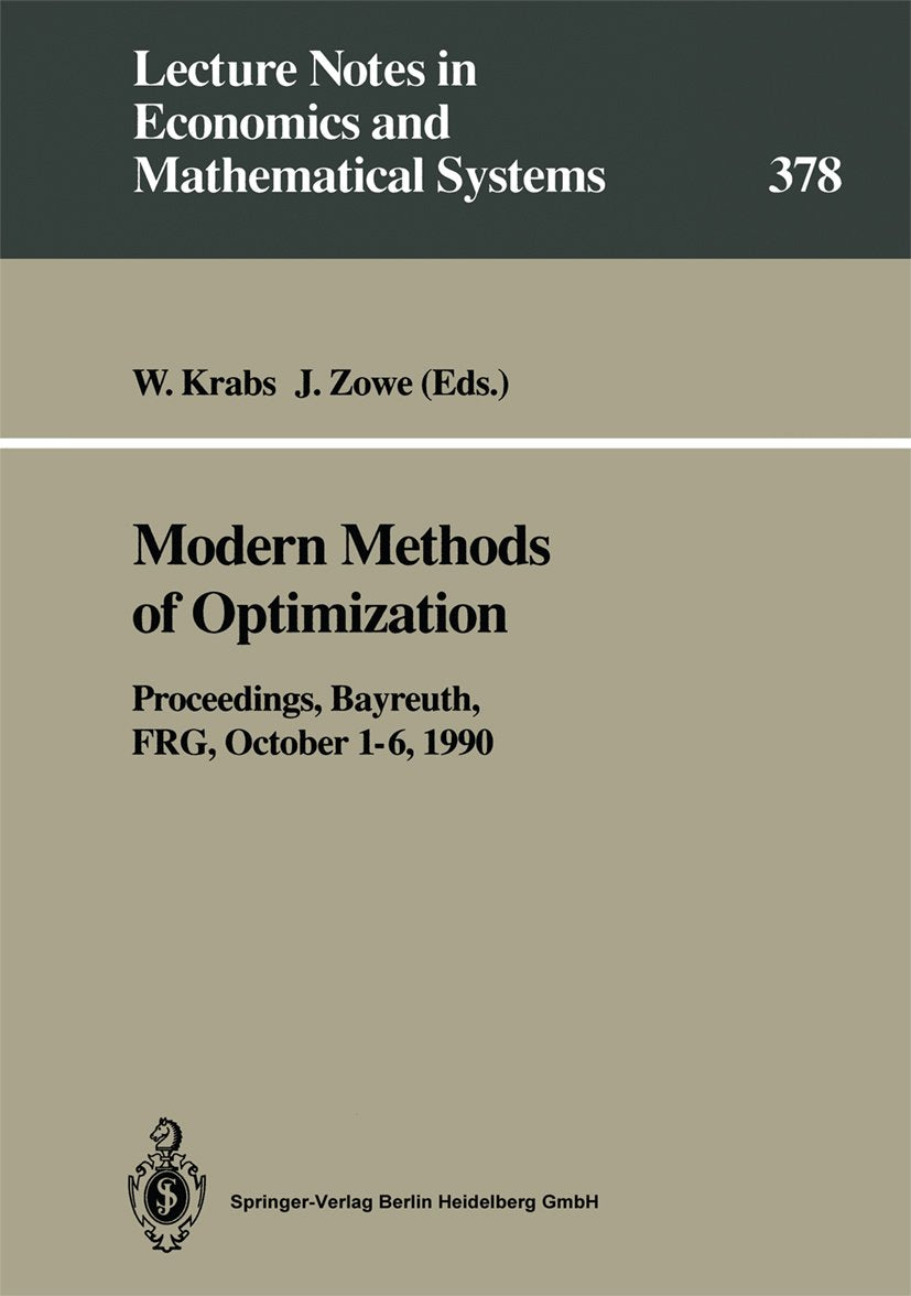 Lecture Notes in Economics and Mathematical Systems