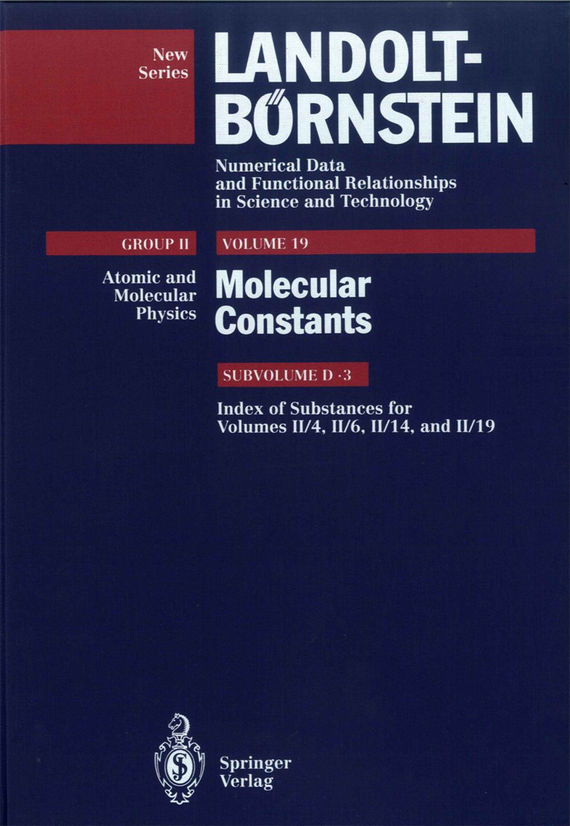 Landolt-Börnstein: Numerical Data and Functional Relationships in Science and Technology - New Series