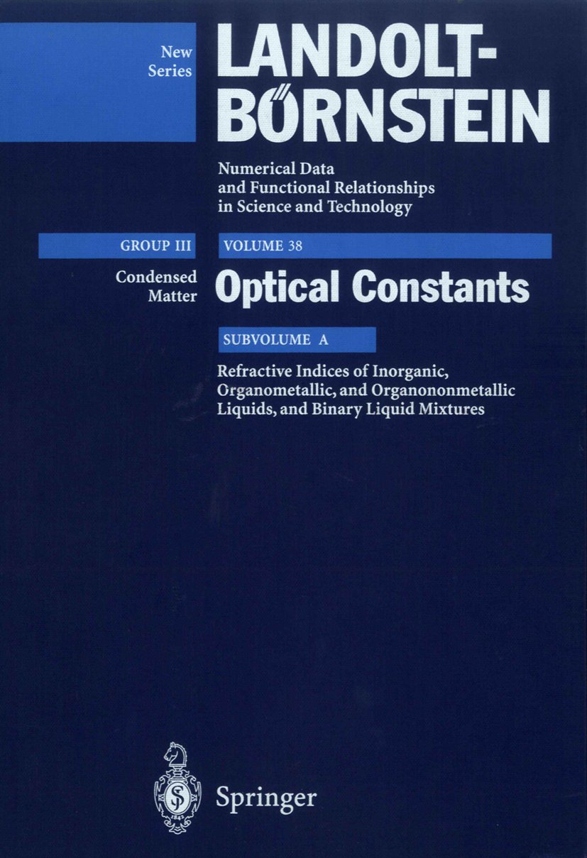 Landolt-Börnstein: Numerical Data and Functional Relationships in Science and Technology - New Series