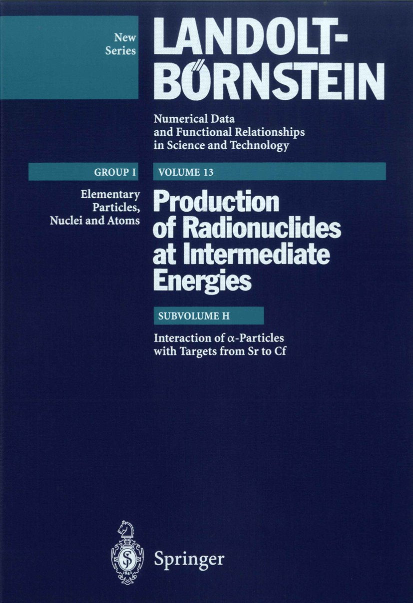 Landolt-Börnstein: Numerical Data and Functional Relationships in Science and Technology - New Series