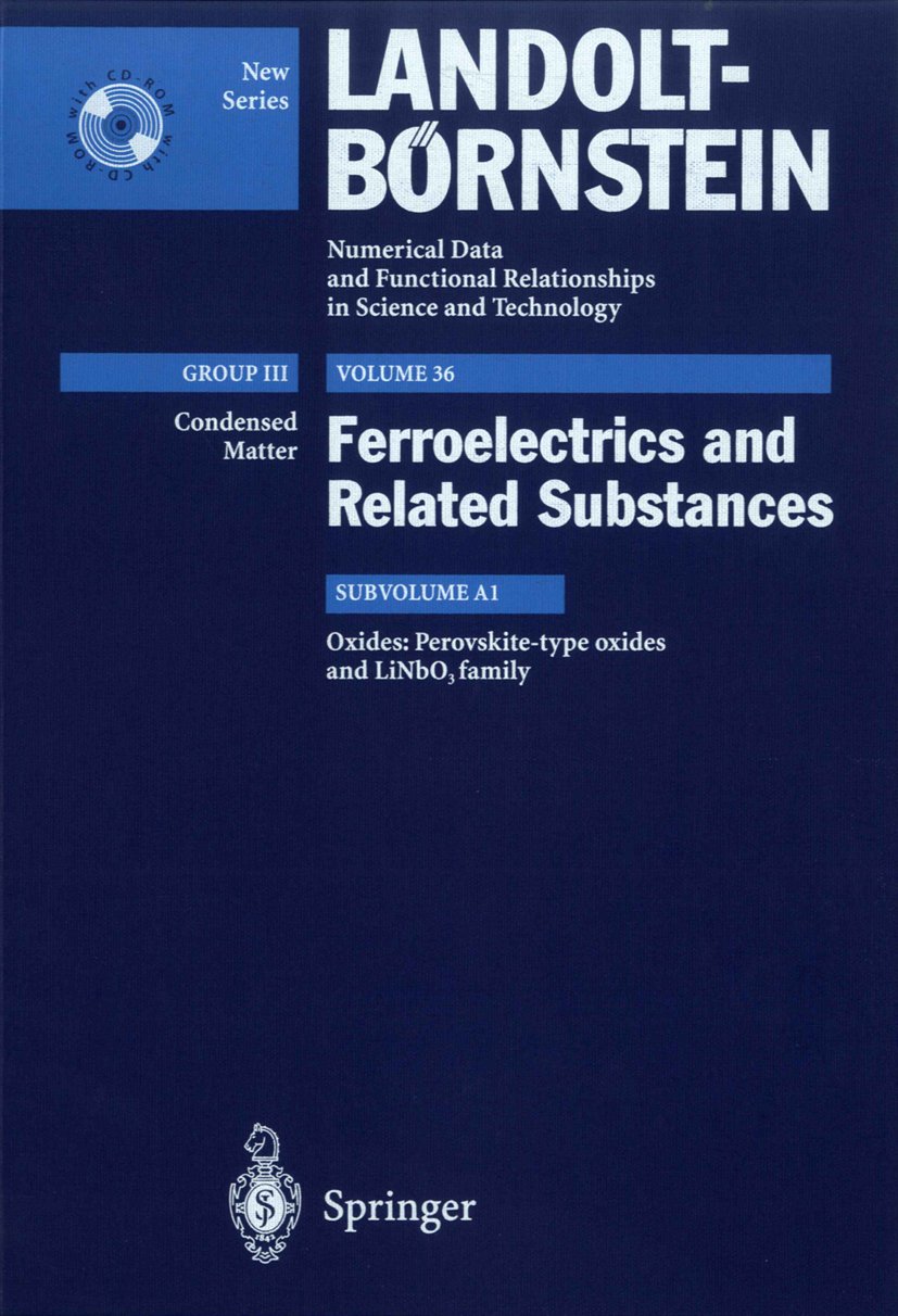 Landolt-Börnstein: Numerical Data and Functional Relationships in Science and Technology - New Series