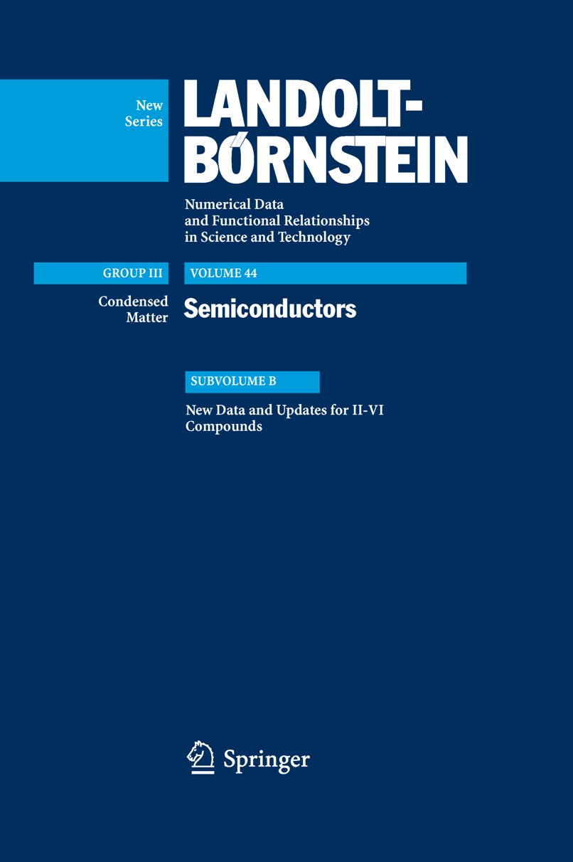 Landolt-Börnstein: Numerical Data and Functional Relationships in Science and Technology - New Series