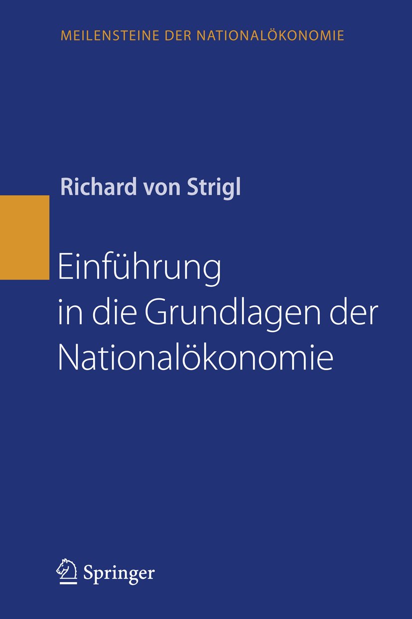 Einführung in die Grundlagen der Nationalökonomie