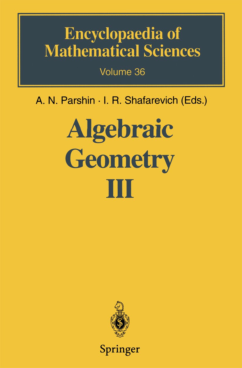 Encyclopaedia of Mathematical Sciences