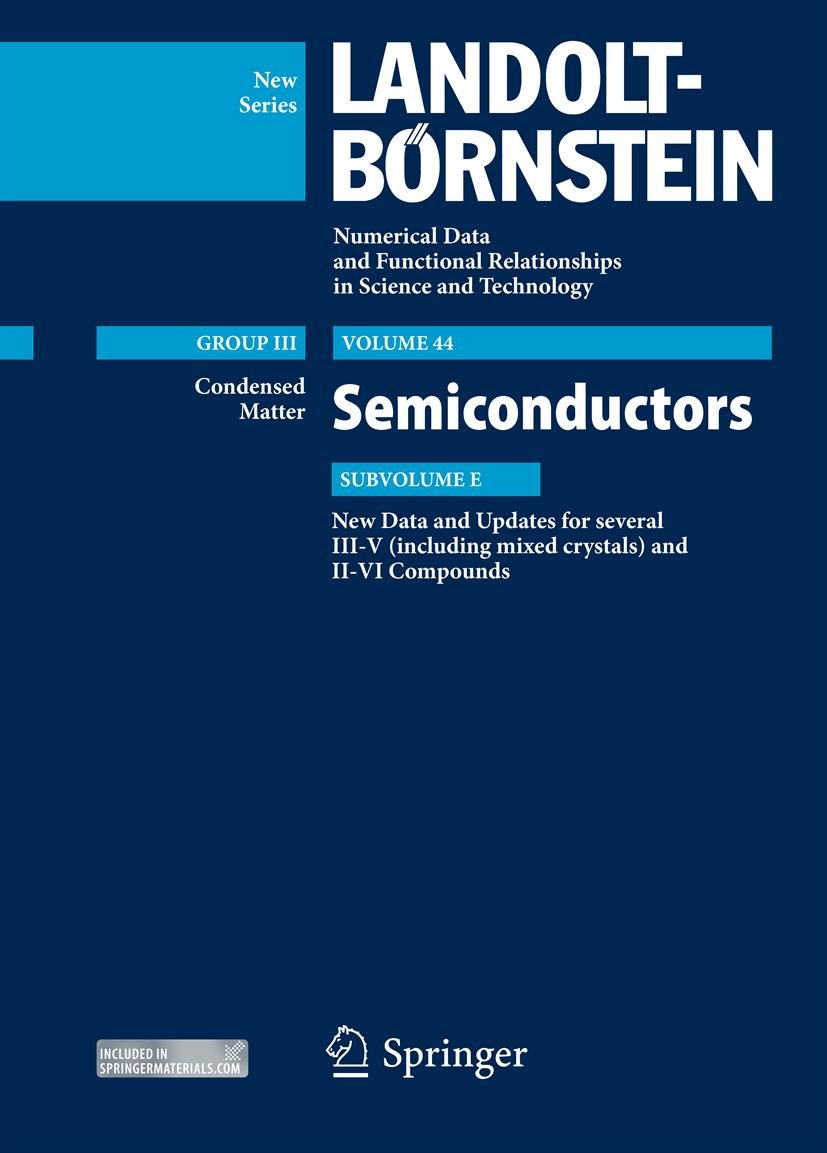 New Data and Updates for several III-V (including mixed crystals) and II-VI Compounds
