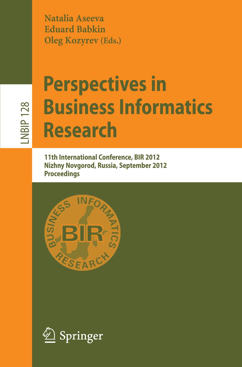 Lecture Notes in Business Information Processing