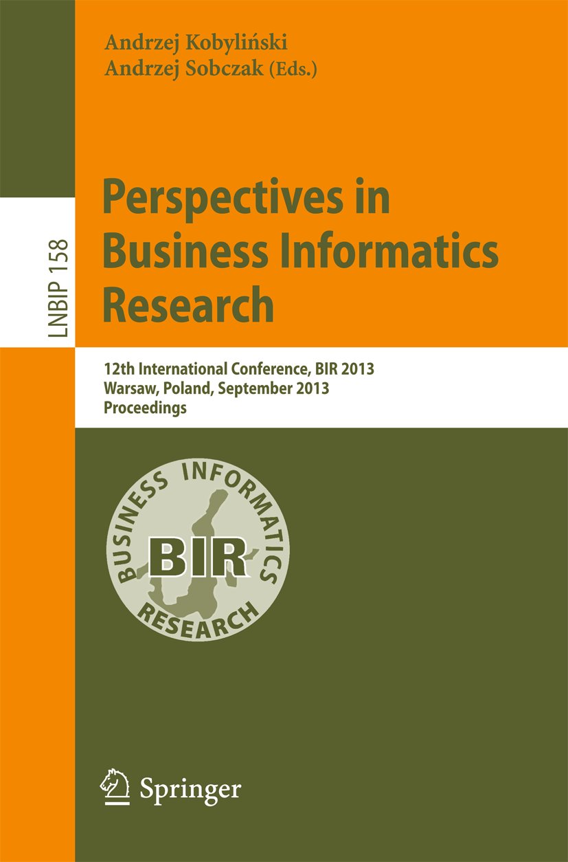 Lecture Notes in Business Information Processing
