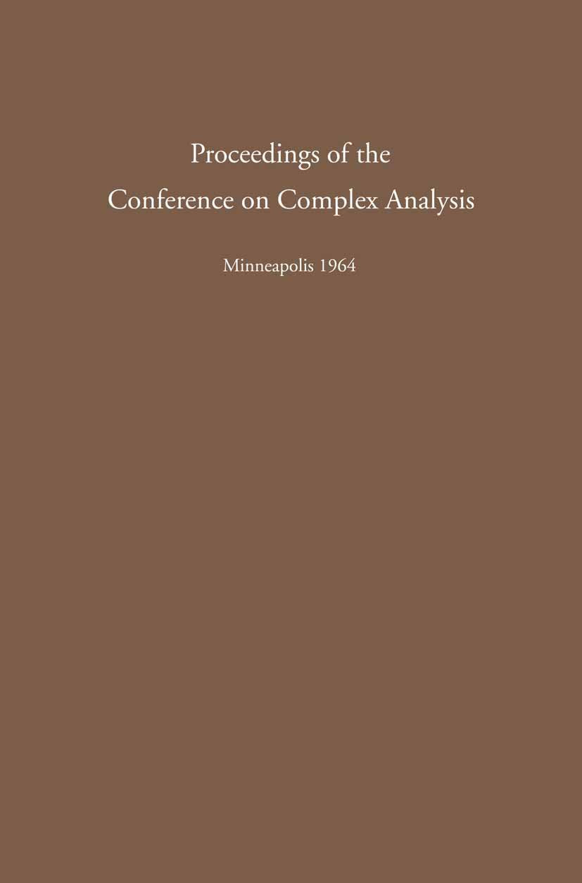 Proceedings of the Conference on Complex Analysis