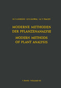 Modern Methods of Plant Analysis Moderne Methoden der Pflanzenanalyse