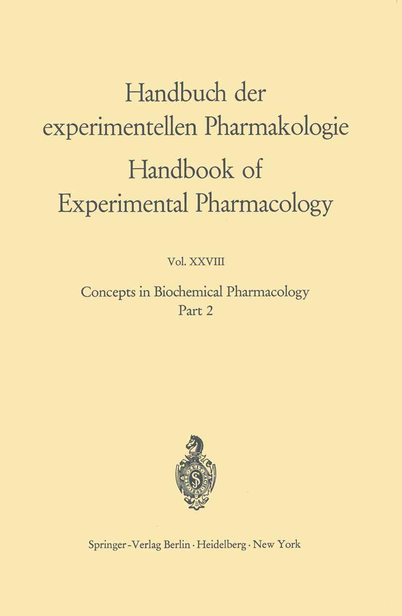 Concepts in Biochemical Pharmacology