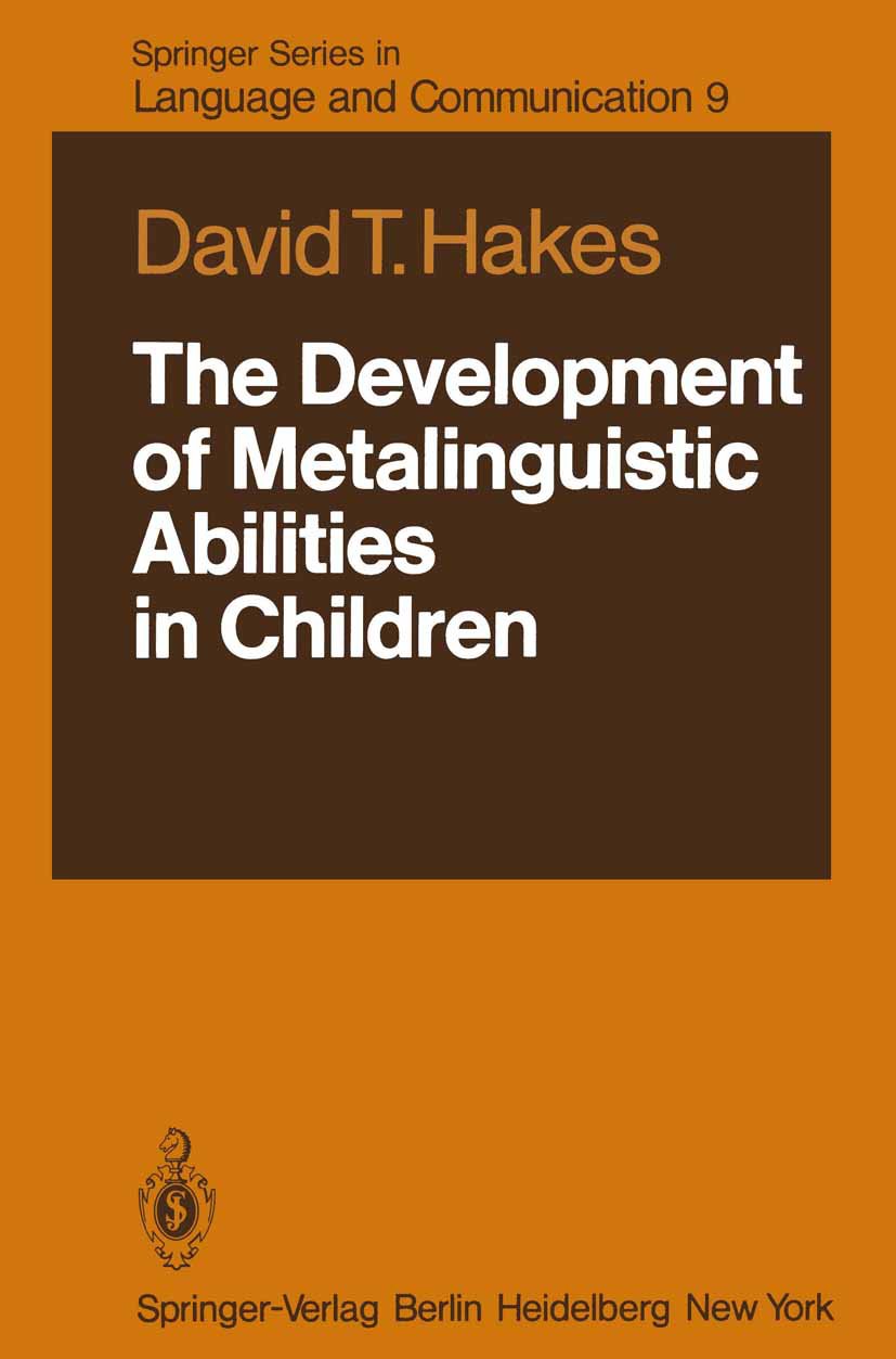 The Development of Metalinguistic Abilities in Children