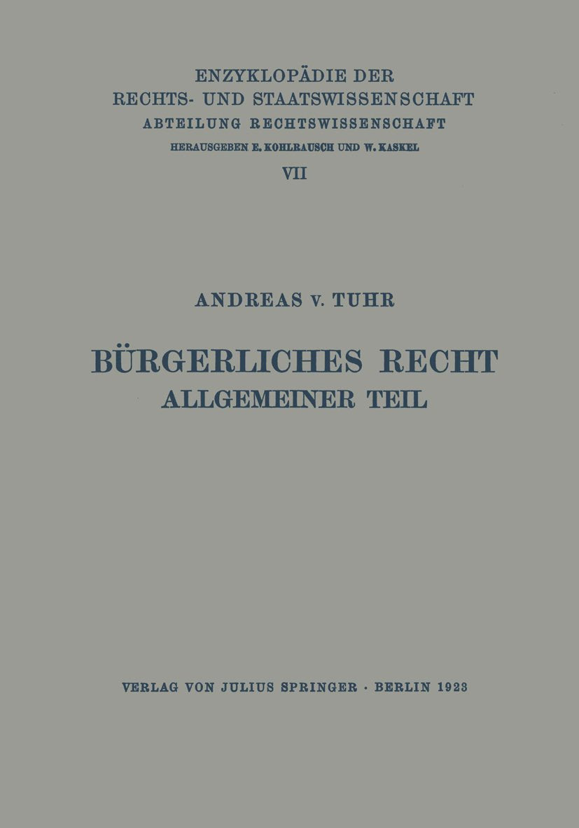 Enzyklopädie der Rechts- und Staatswissenschaft