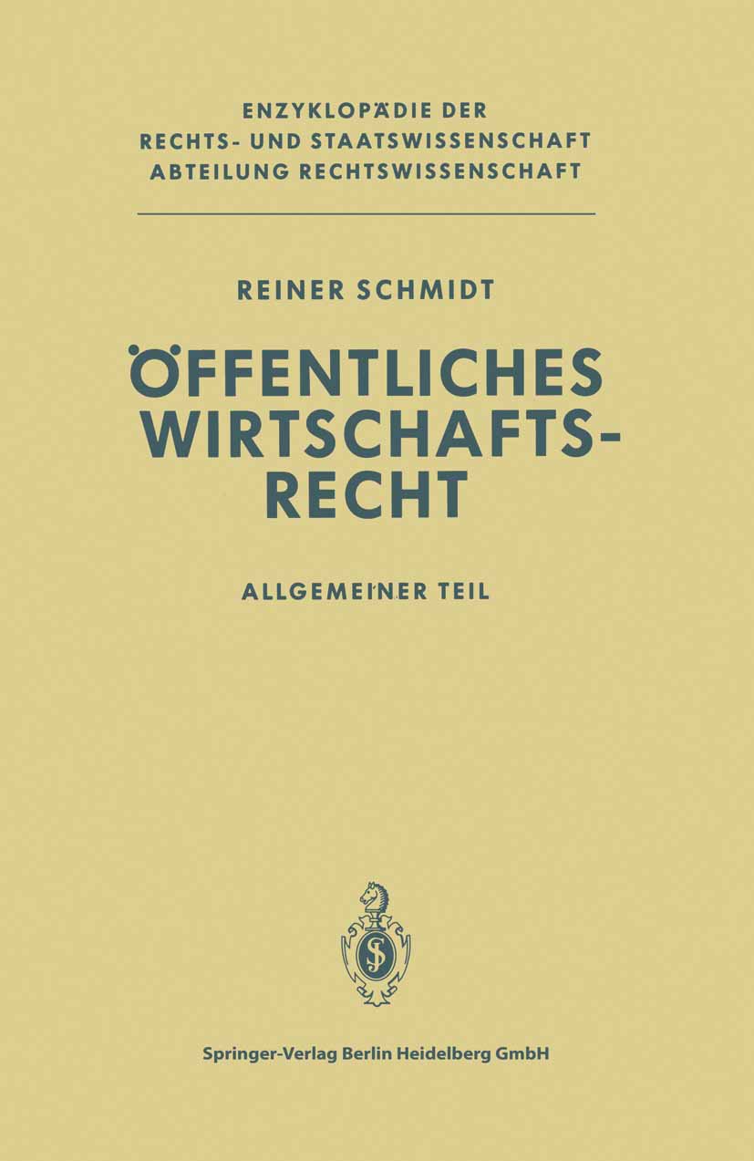 Enzyklopädie der Rechts- und Staatswissenschaft: Allgemeiner Teil