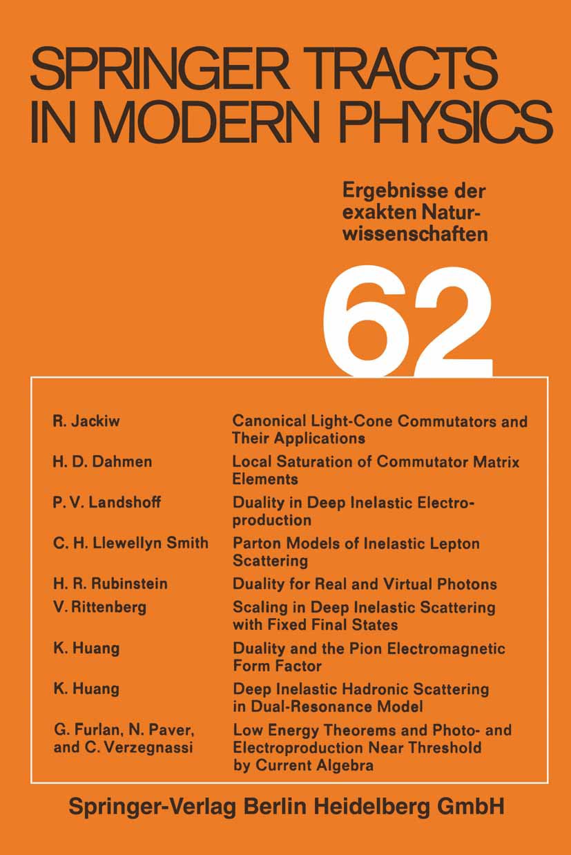 Springer Tracts in Modern Physics