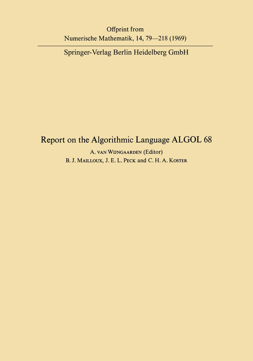 Handbook for Automatic Computation