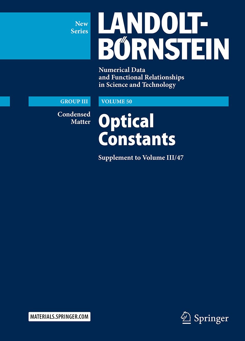 Landolt-Börnstein: Numerical Data and Functional Relationships in Science and Technology - New Series
