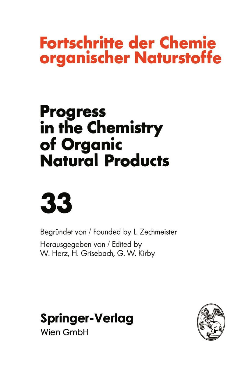 Fortschritte der Chemie organischer Naturstoffe Progress in the Chemistry of Organic Natural Products