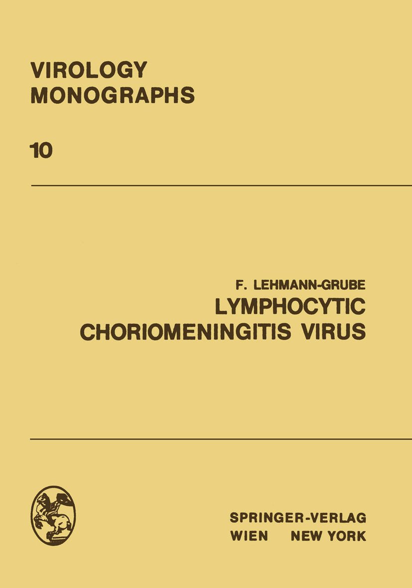 Virology Monographs Die Virusforschung in Einzeldarstellungen