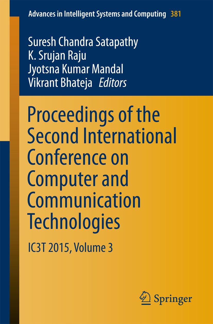 Advances in Intelligent Systems and Computing