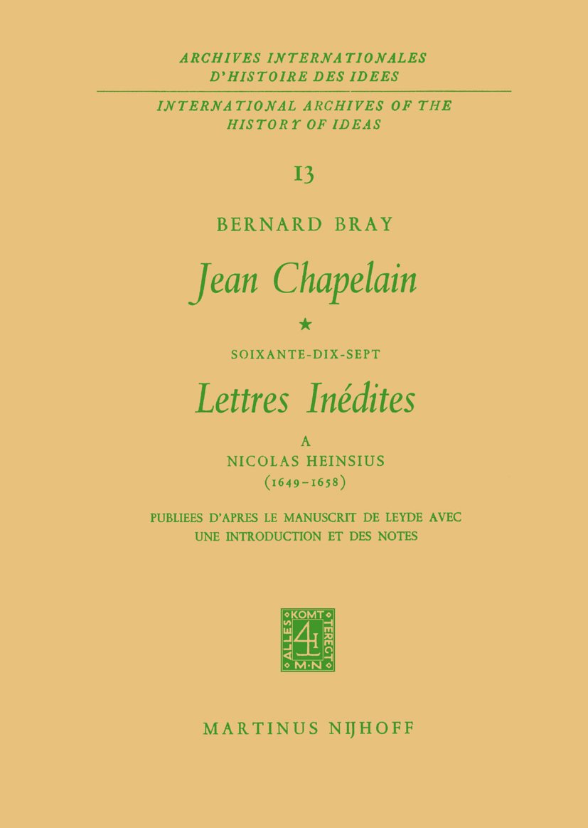 International Archives of the History of Ideas Archives internationales d'histoire des idées