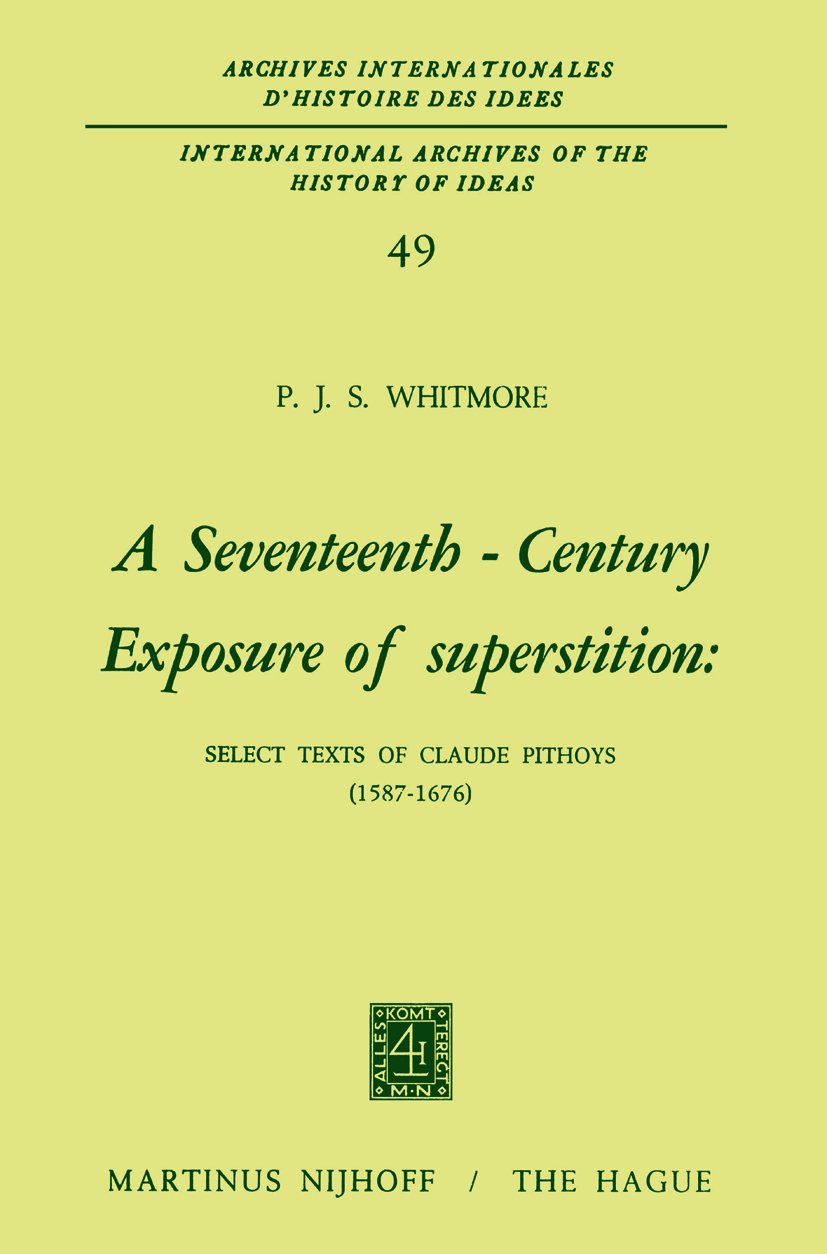 International Archives of the History of Ideas Archives internationales d'histoire des idées