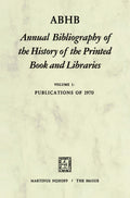 Annual Bibliography of the History of the Printed Book and Libraries