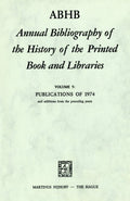 Annual Bibliography of the History of the Printed Book and Libraries