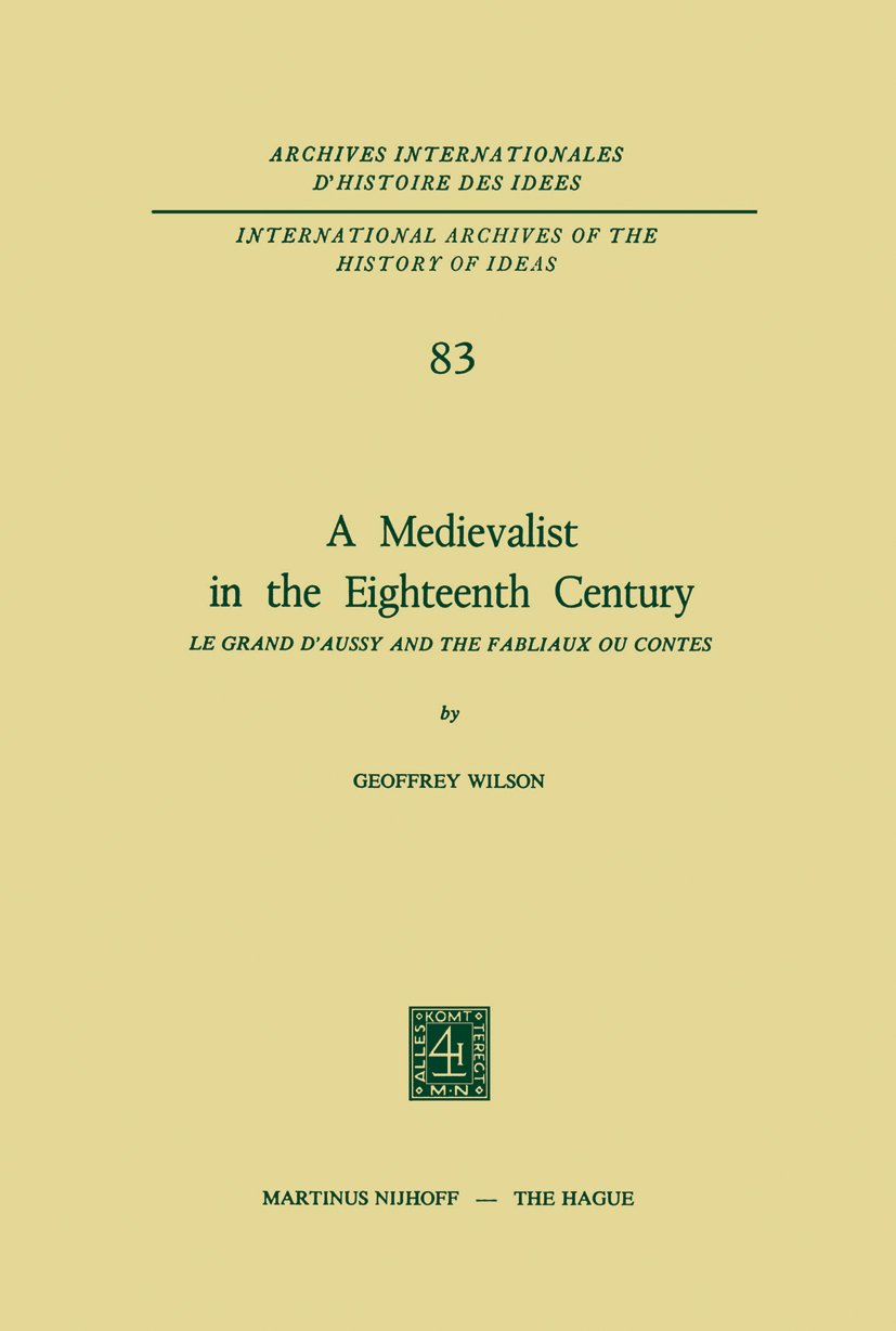 International Archives of the History of Ideas Archives internationales d'histoire des idées