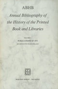 Annual Bibliography of the History of the Printed Book and Libraries