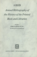 Annual Bibliography of the History of the Printed Book and Libraries