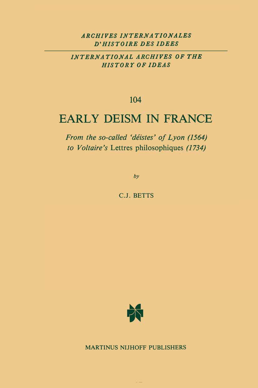 International Archives of the History of Ideas Archives internationales d'histoire des idées