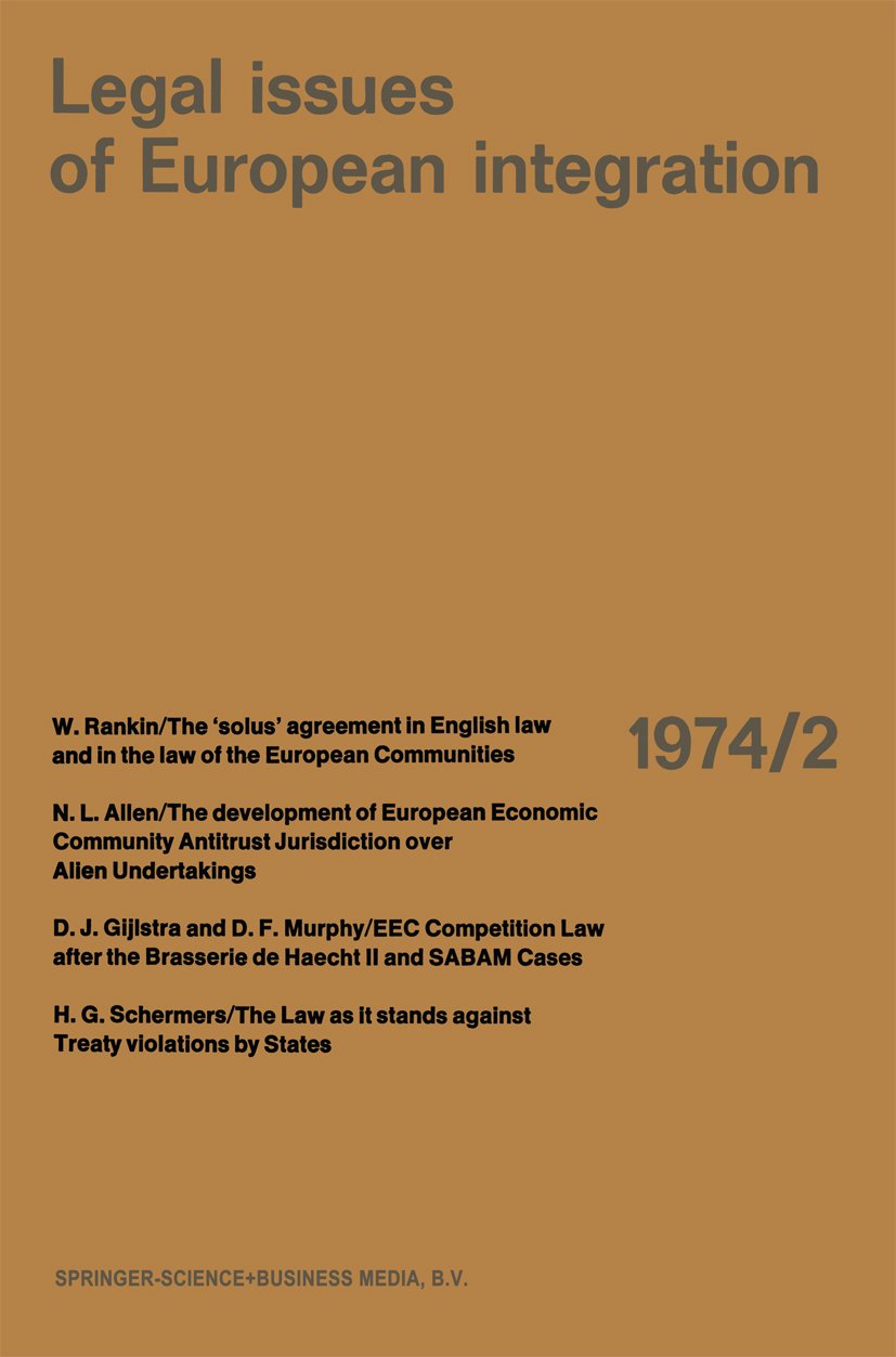 Legal Issues of European Integration