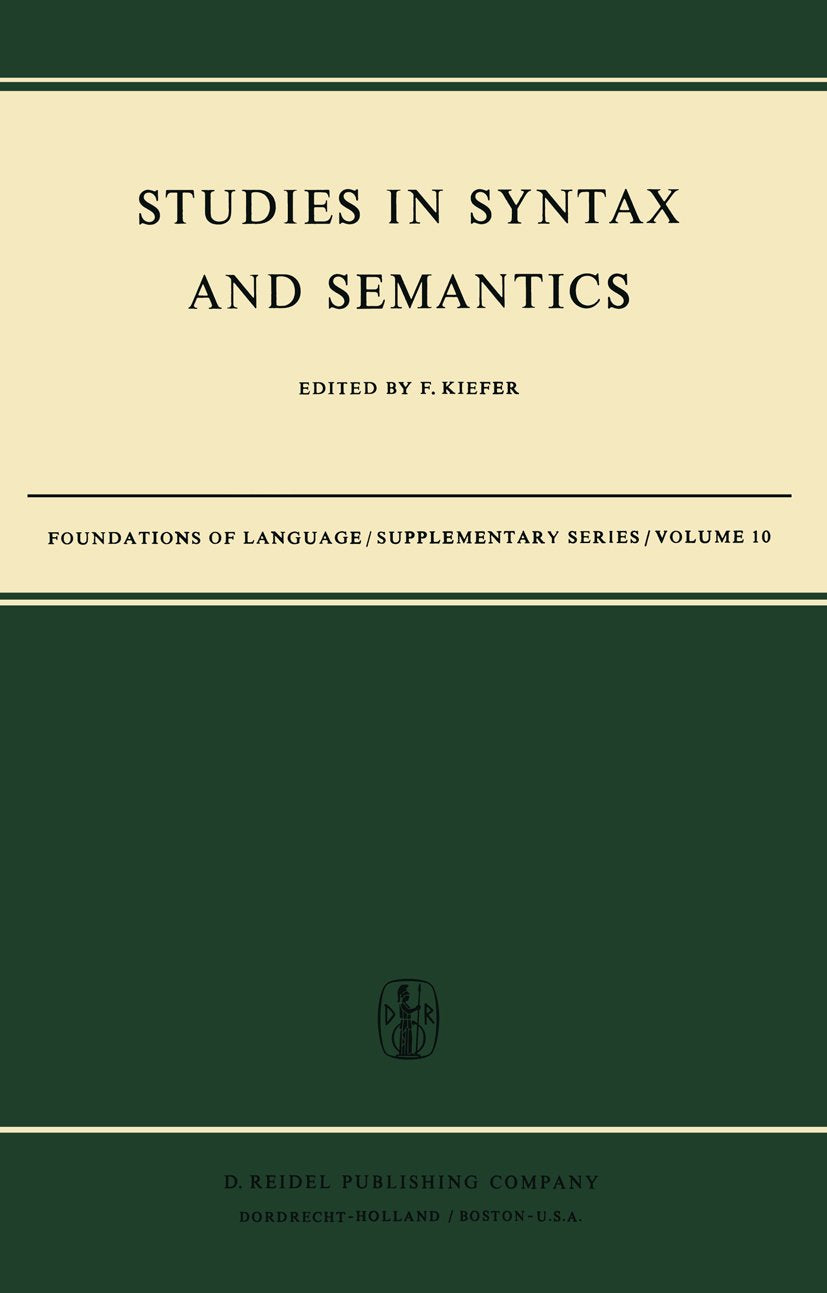 Foundations of Language Supplementary Series