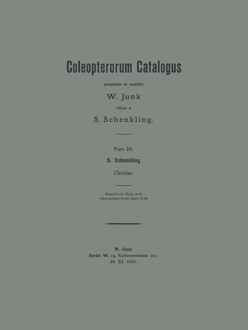 Coleopterorum Catalogus