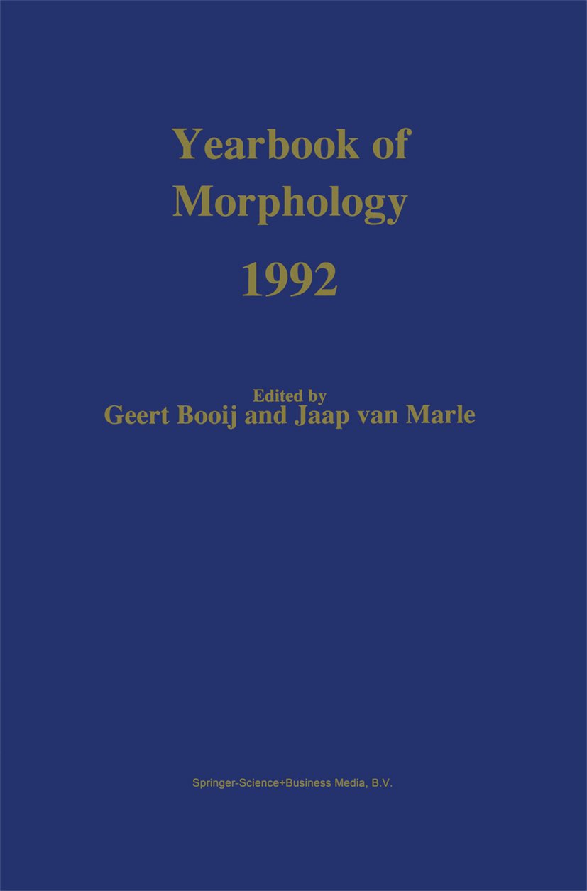 Yearbook of Morphology 1992