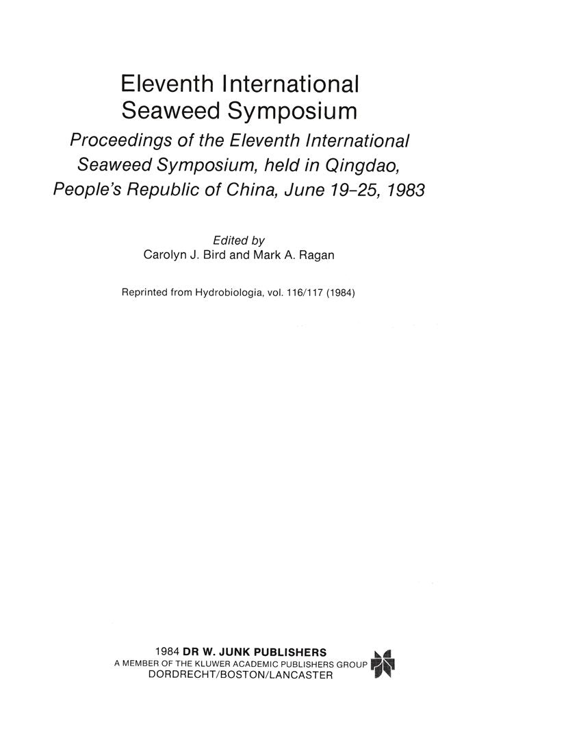 Developments in Hydrobiology