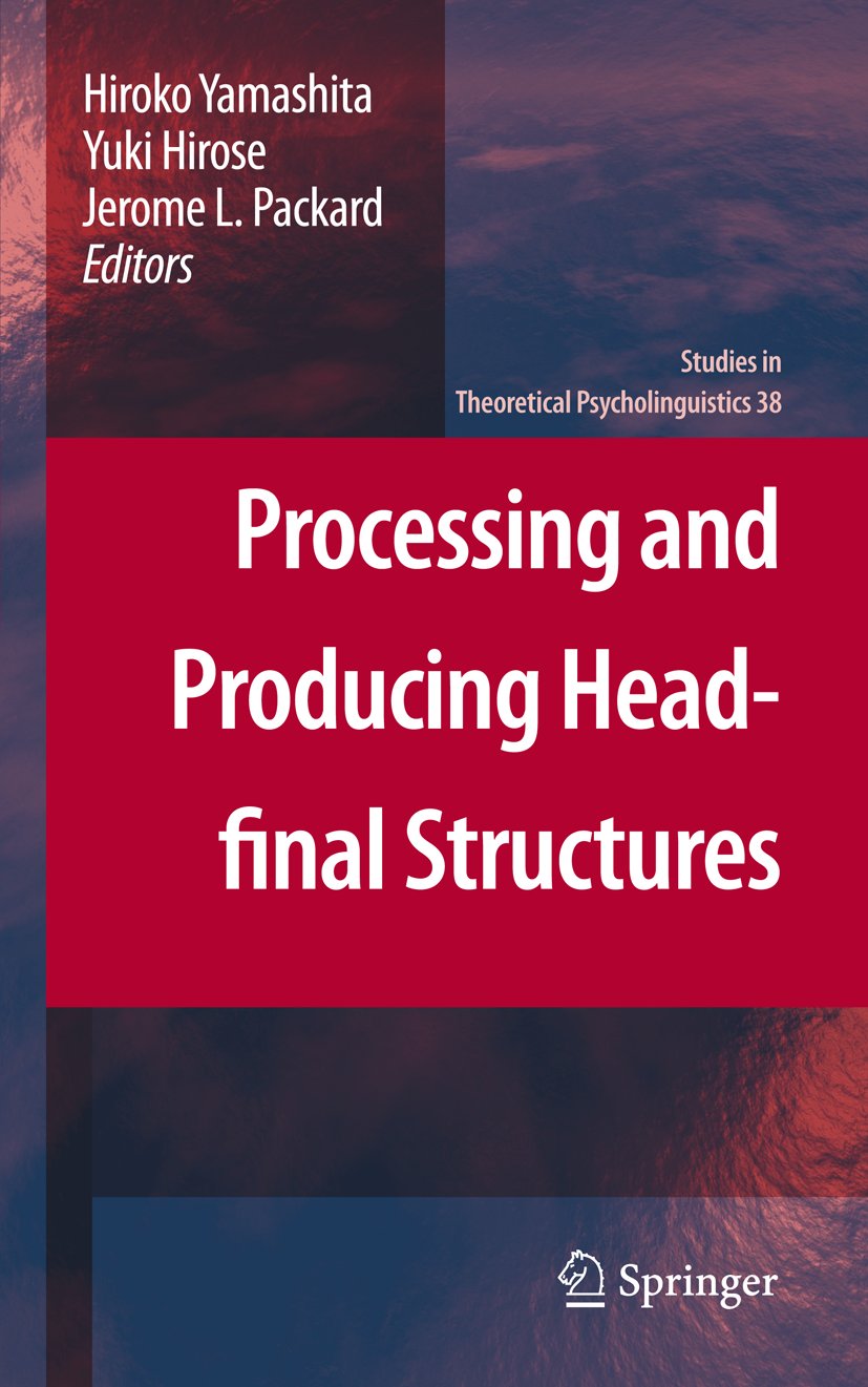 Studies in Theoretical Psycholinguistics